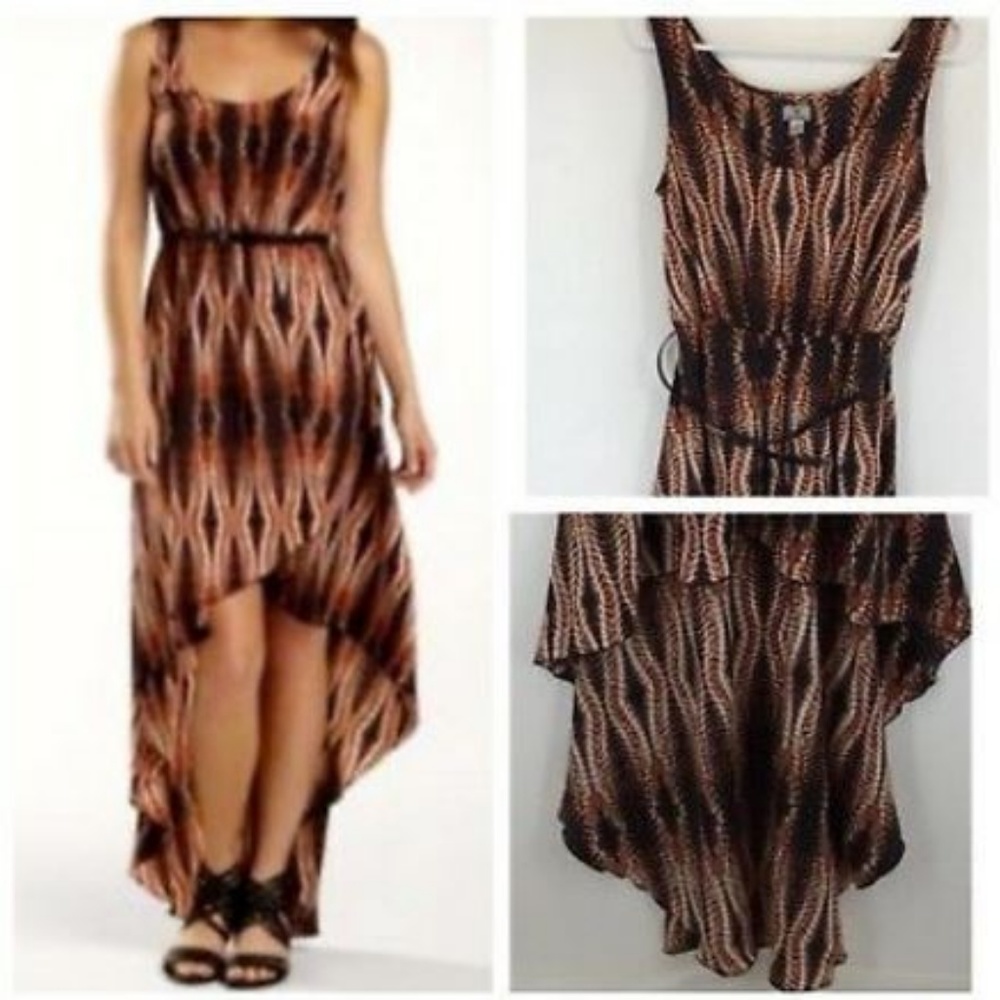 Worthington tribal print high low dress NWOT